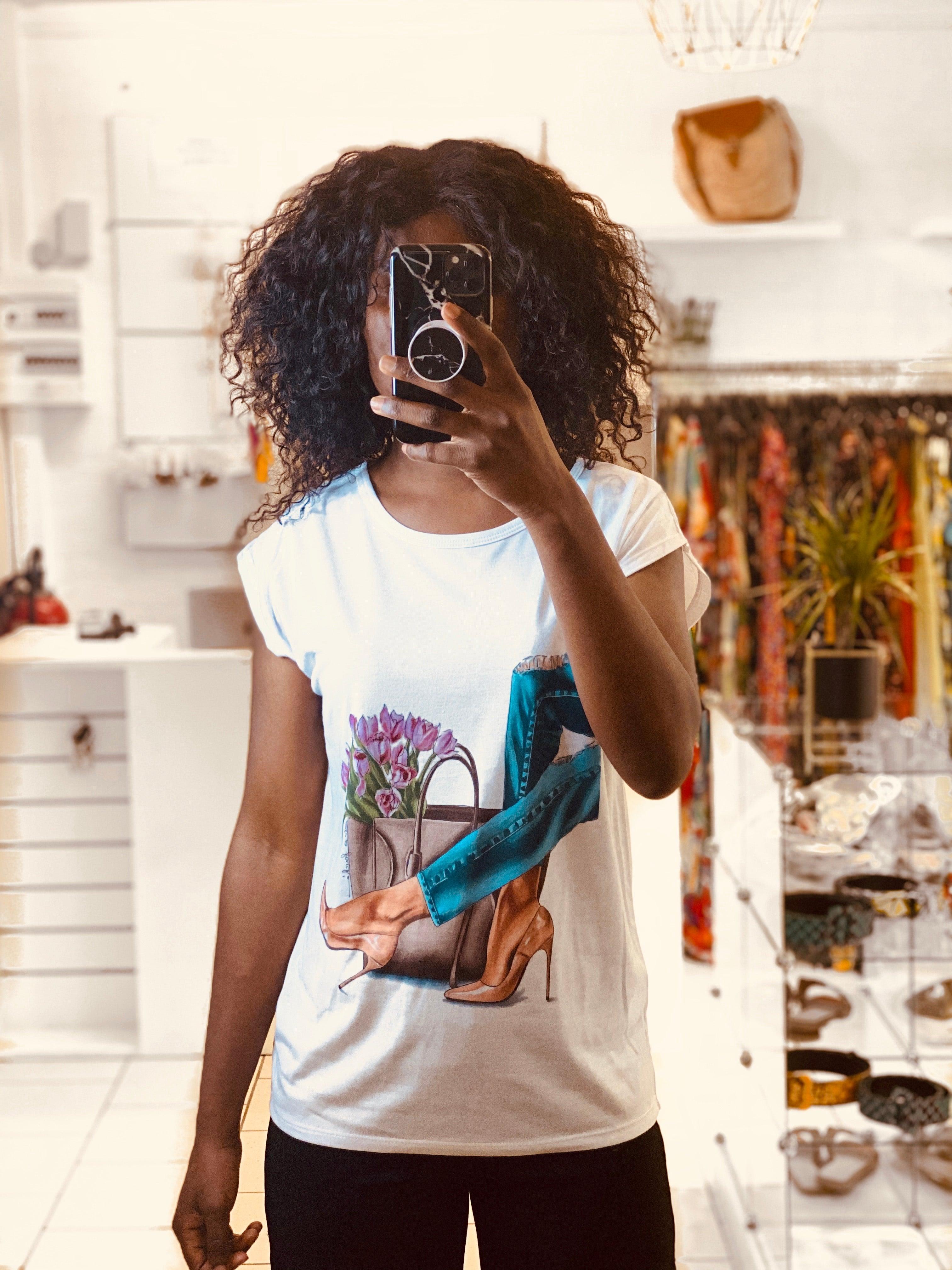 T-shirt escarpin orange - beautifulshop