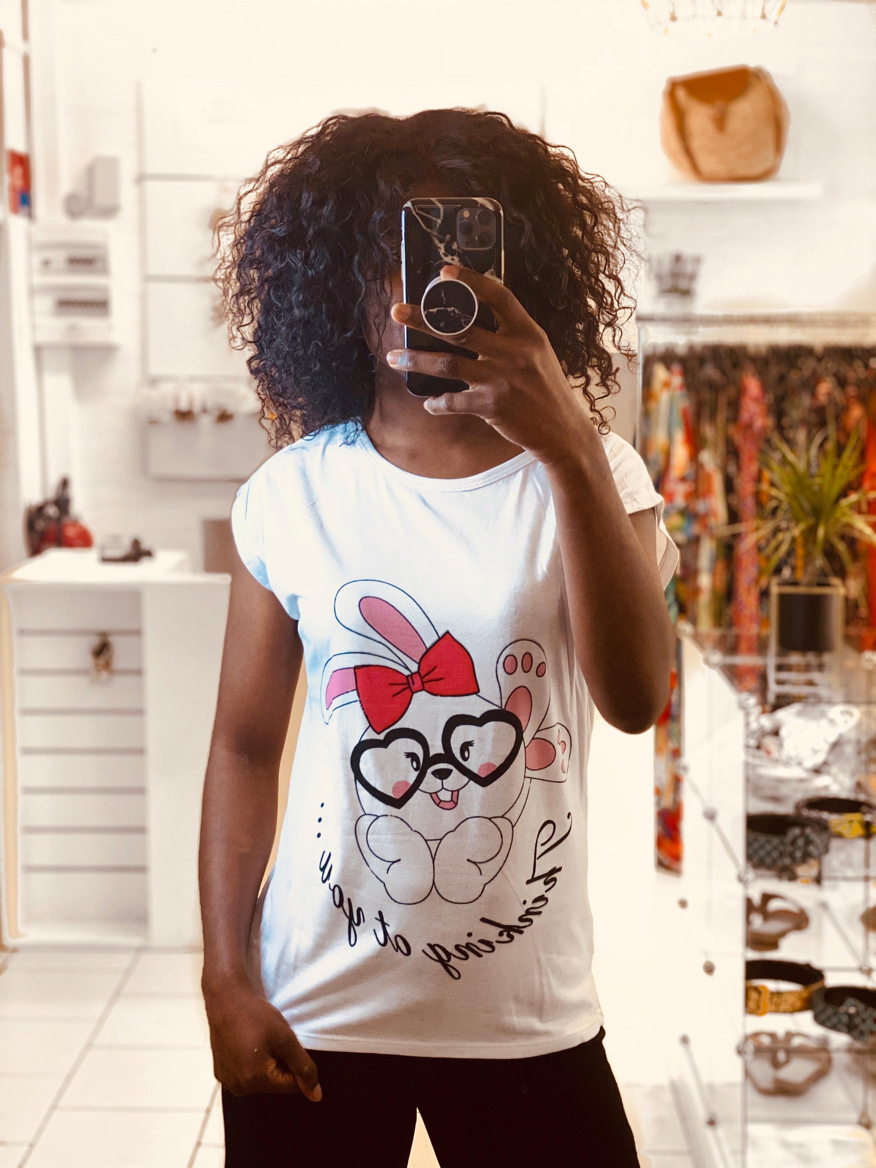 T-shirt imprimée lapin - beautifulshop