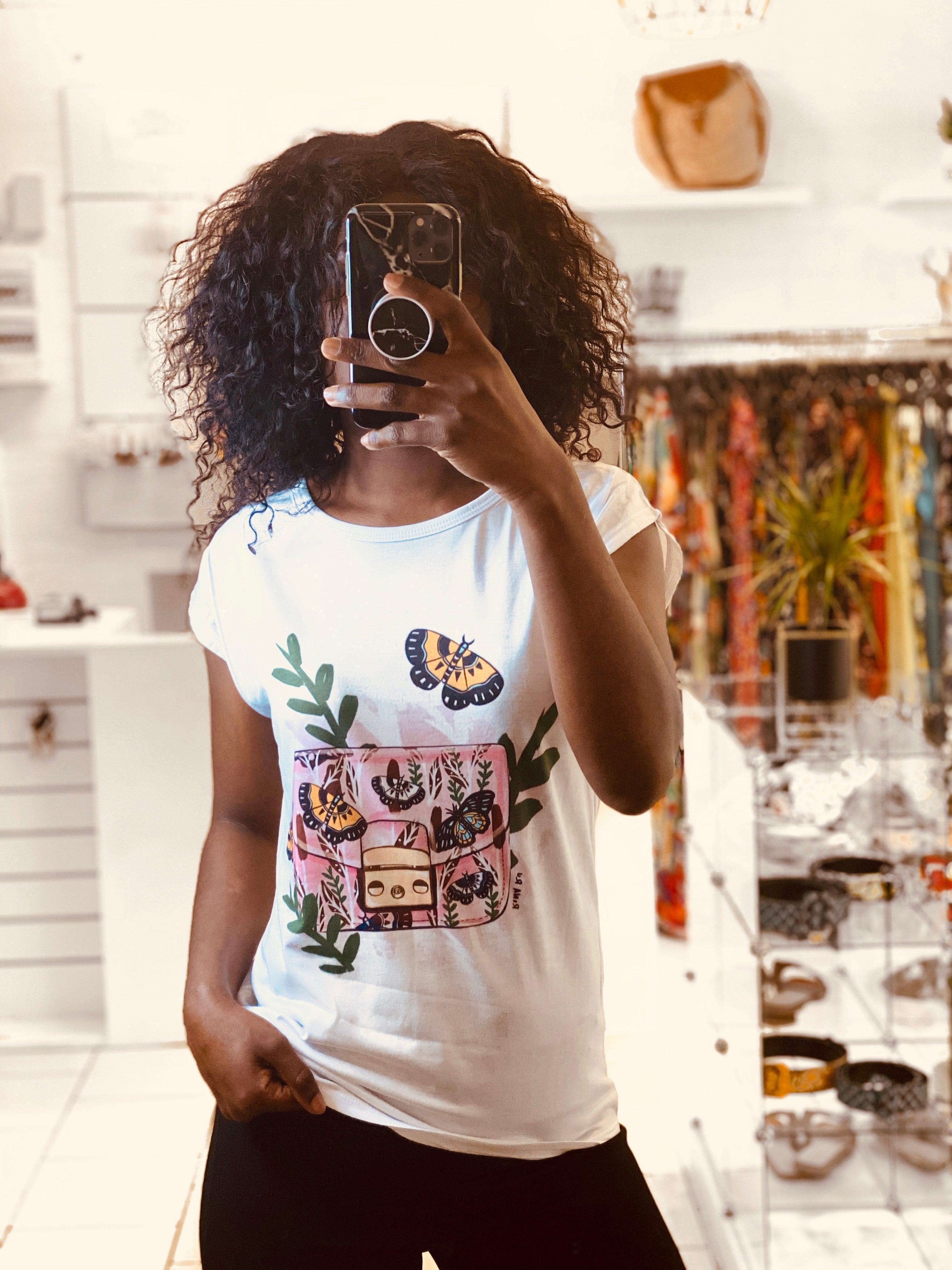 T-shirt imprimée sac - beautifulshop