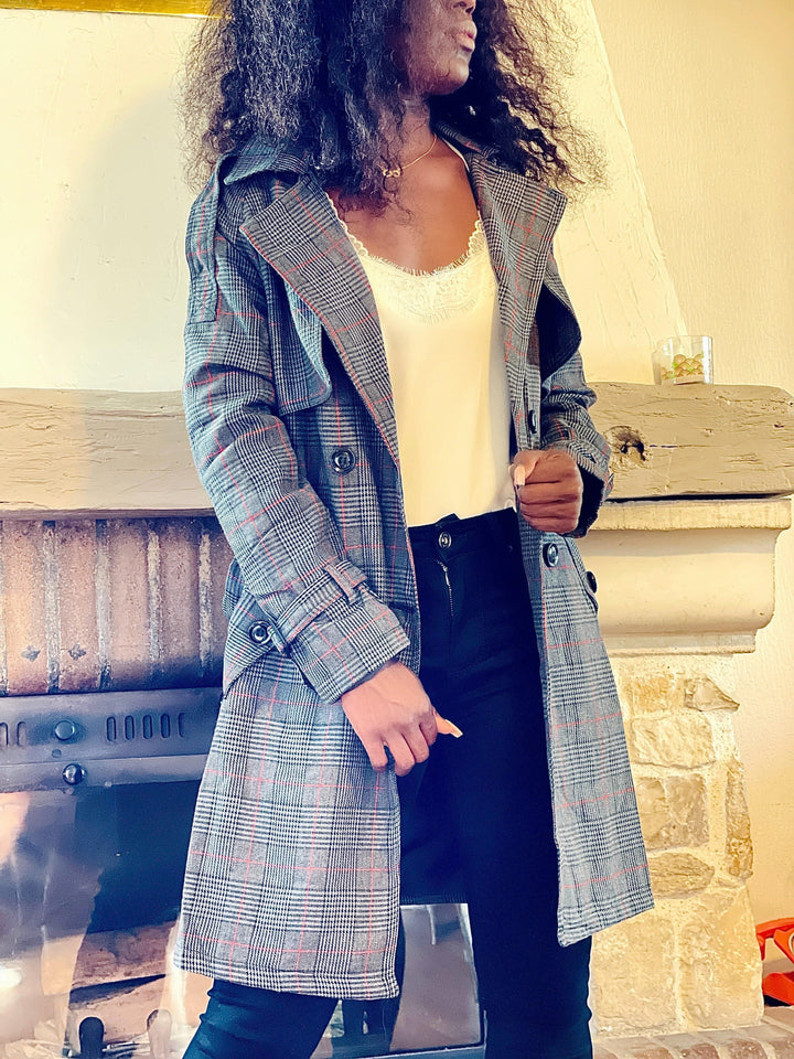 Trench-coat femme gris - beautifulshop