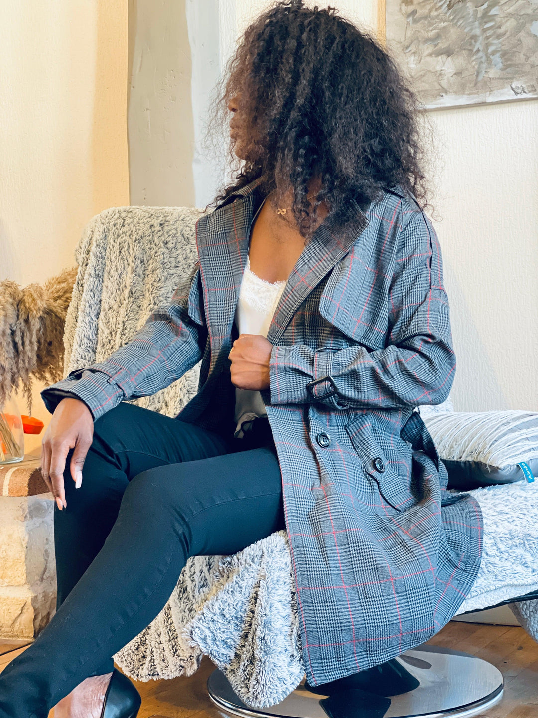 Trench-coat femme gris - beautifulshop